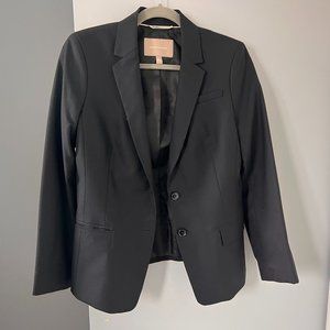 Banana Republic Black Wool Gabardine Blazer